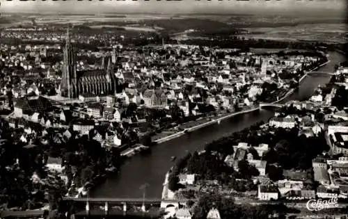 Ak Ulm an der Donau, Panorama, Fliegeraufnahme