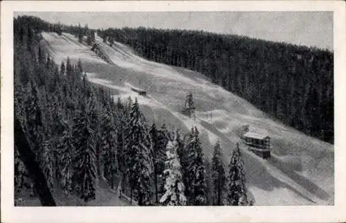 Ak Fahl am Feldberg Todtnau im Schwarzwald, Sprungschanze, Winter