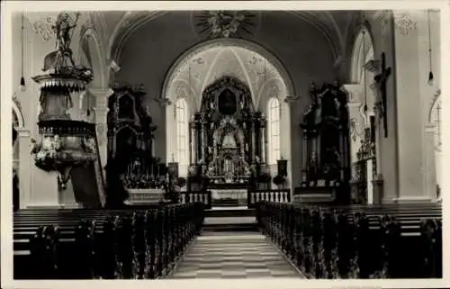 Ak Todtmoos im Schwarzwald, Inneres der Pfarr- und Wallfahrtskirche