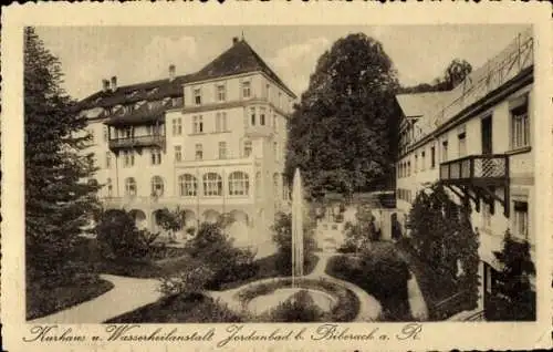 Ak Jordanbad Biberach an der Riß  Oberschwaben Württemberg, Kurhaus, Wasserheilanstalt