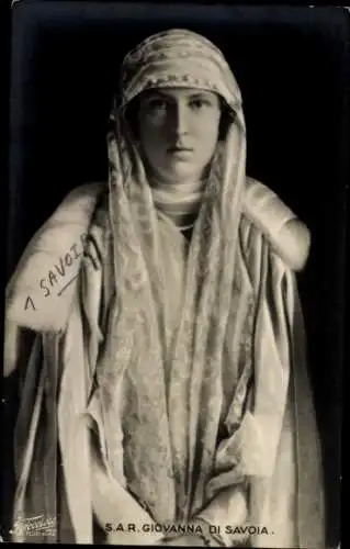 Ak Giovanna di Savoia, Königin von Bulgarien, Portrait