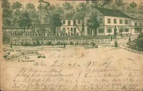 Litho Klipphausen in Sachsen, Gasthaus Wildberg