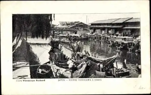 Ak Osaka Präfektur Osaka Japan, Riviere Yodogawa