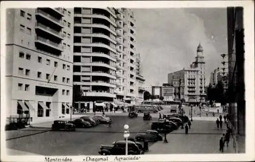 Ak Montevideo Uruguay, Diagonal Agraciada