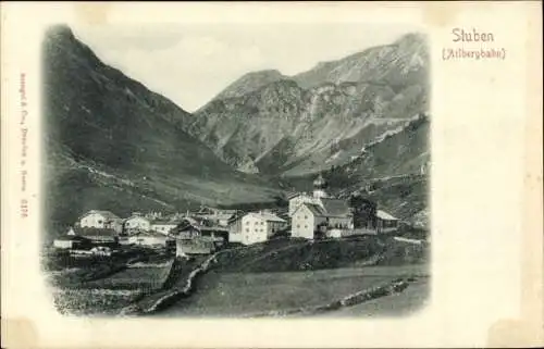 Ak Stuben am Arlberg Vorarlberg, Teilansicht, Kirche