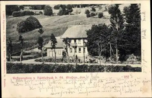 Ak Im Hüttlebuck St. Blasien im Schwarzwald, Restauration Zum Hüttlebuck