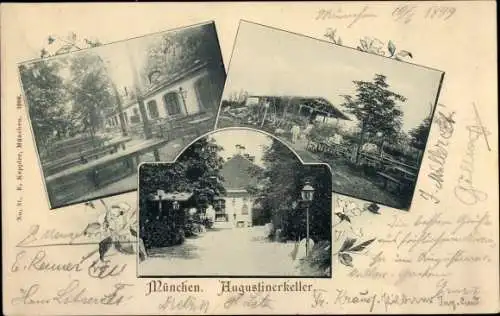 Ak München, Augustinerkeller, Biergarten