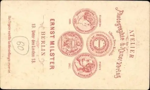 CDV 1874, Burchardt, Second Lieutenant 5. Rheinisches Infanterie Regiment 65