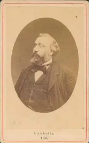 CdV Französischer Politiker Leon Gambetta, Portrait