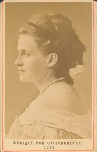 CdV Olga Konstantinowna Romanowa, Königin von Griechenland, Portrait