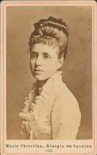 CdV Maria Christina von Österreich, Königin von Spanien, Portrait