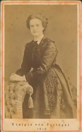 CdV Maria Pia von Savoyen, Königin von Portugal, Portrait