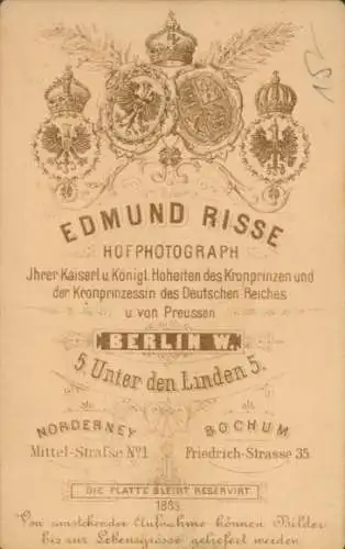 CdV Berlin, Portrait von einem Mann