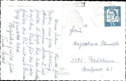 Ak Büren in Westfalen, Freibad, Terrasse