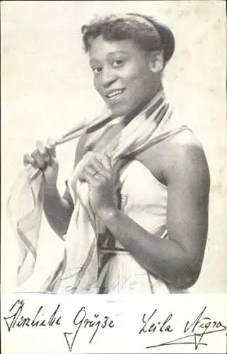 Ak Sängerin Leila Negra, Portrait, Deutsche Austrophon GmbH, Autogramm