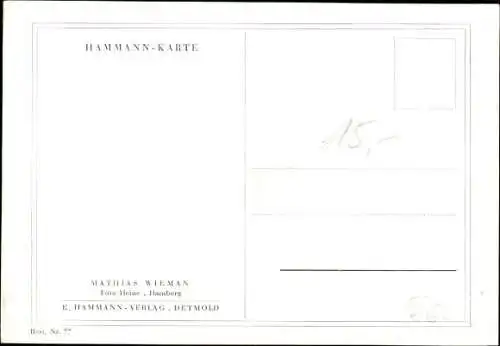 Ak Schauspieler Mathias Wieman, Portrait, Zigarette, Autogramm