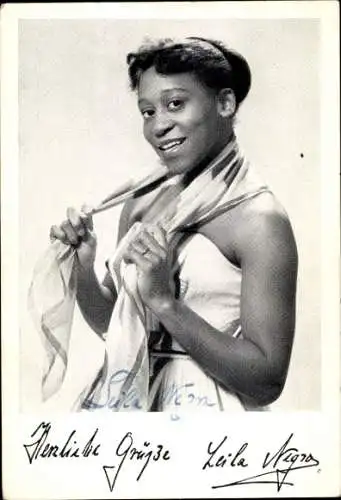 Ak Sängerin Leila Negra, Portrait, Deutsche Austrophon GmbH, Autogramm