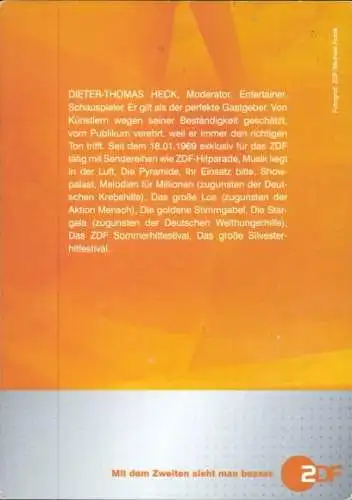 Ak Schauspieler Dieter Thomas Heck, Portrait, Autogramm