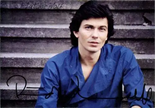 Ak Schauspieler Rüdiger Wolff, Portrait, Autogramm, Sänger