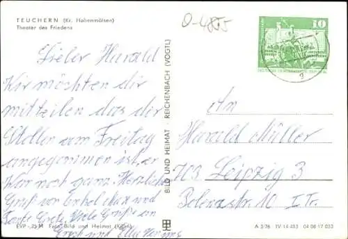 Ak Teuchern im Burgenlandkreis, Theater des Friedens