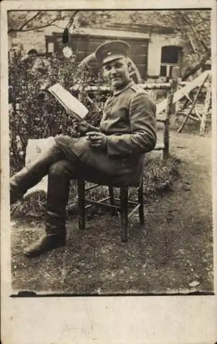 Foto Ak Deutscher Soldat in Uniform, Telegraphen-Batl. 1