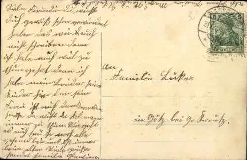 Präge Ak Glückwunsch Neujahr 1910, Glücksklee, Tauben
