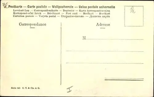 Ak Fischer holen ihr Netz ein, See, Gebirge