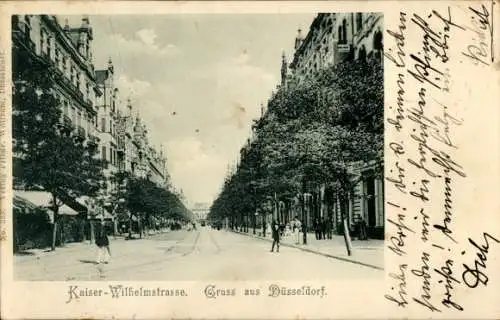 Ak Düsseldorf am Rhein, Kaiser Wilhelm Straße