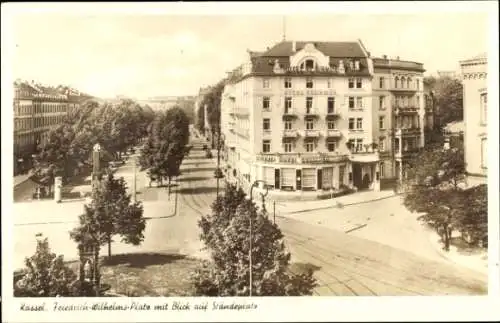 Ak Kassel in Hessen, Friedrich Wilhelm Platz mit Blick auf Ständeplatz, Hotel Schirmer