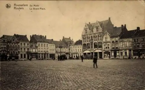 Ak Roeselare Roeselaere Rousselare Roulers Westflandern, Marktplatz