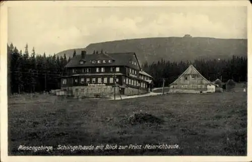 Ak Karpacz Krummhübel Riesengebirge Schlesien, Schlingelbaude, Prinz Heinrich Baude