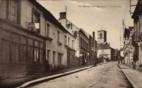 Ak Le Mesle Le Mêle sur Sarthe Orne, Grande Rue