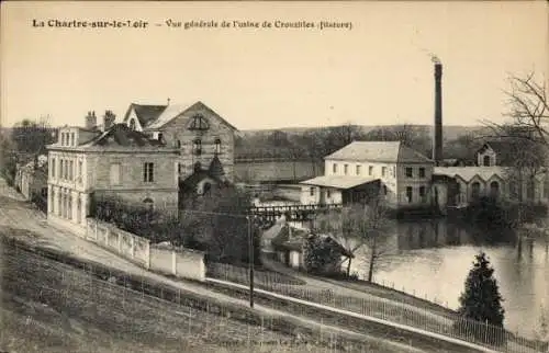 Ak La Chartre sur Loir Sarthe, Fabrik Crouzilles