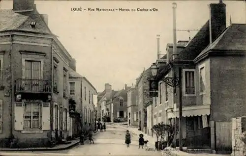 Ak Loué Sarthe, Rue Nationale, Hotel du Chene d’Or