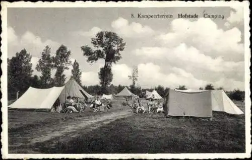 Ak Hofstade Ostflandern, Kampeerterrein, Camping