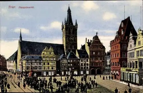 Ak Trier an der Mosel, Hauptmarkt