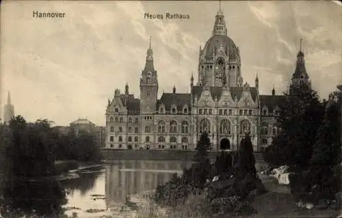 Ak Hannover in Niedersachsen, neues Rathaus