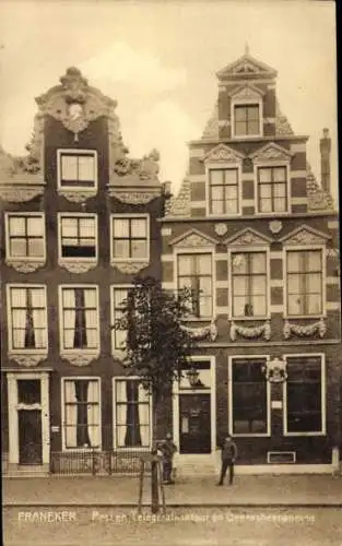 Ak Franeker Friesland Niederlande, Fassade, Giebelhäuser