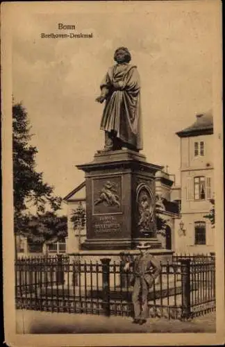 Ak Bonn am Rhein, Beethoven-Denkmal