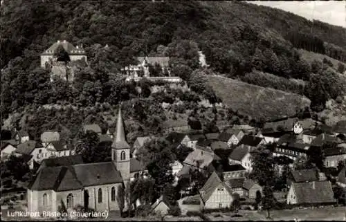 Ak Bilstein Lennestadt im Sauerland, Teilansicht, Kirche