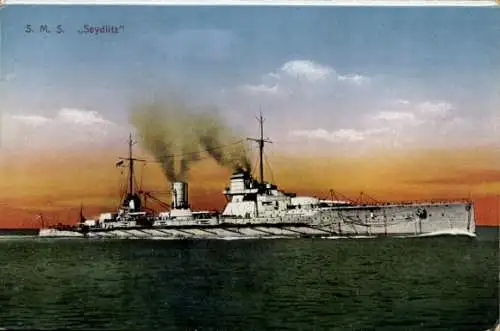 Ak Deutsches Kriegsschiff, SMS Seydlitz, Großer Kreuzer, Kaiserliche Marine