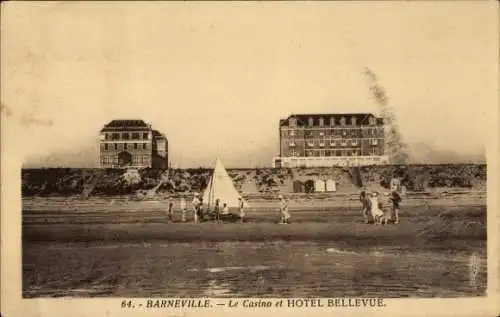 Ak Barneville Manche, Casino, Hotel Bellevue, Plage