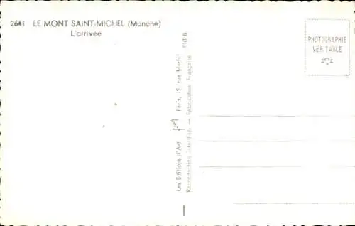 Ak Le Mont Saint Michel Manche, L'arrivee