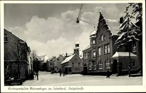 Ak Meinerzhagen im Sauerland, Hauptstraße, Winter