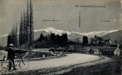 Ak Chamousset Savoie, Straßenansicht, Kutsche, Grand Arc