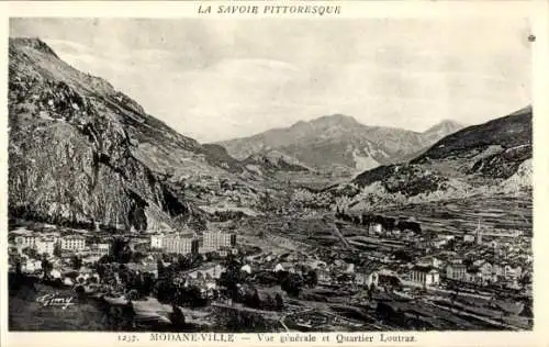 Ak Modane Savoie, vue generale, Quartier Loutraz