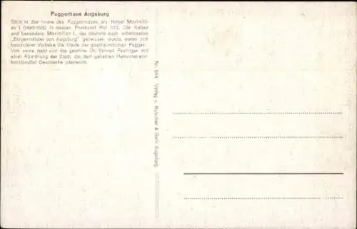 Ak Augsburg in Schwaben, Fuggerhaus