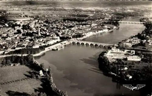 Ak Libourne Gironde, Vue d'ensemble, Pont