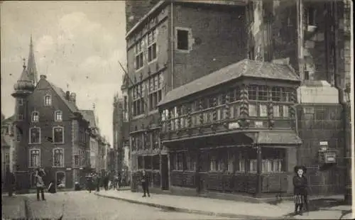 Ak Aachen Nordrhein Westfalen, Rathaus, Postwagen