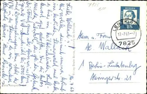 Ak Lenzkirch im Schwarzwald, Panorama